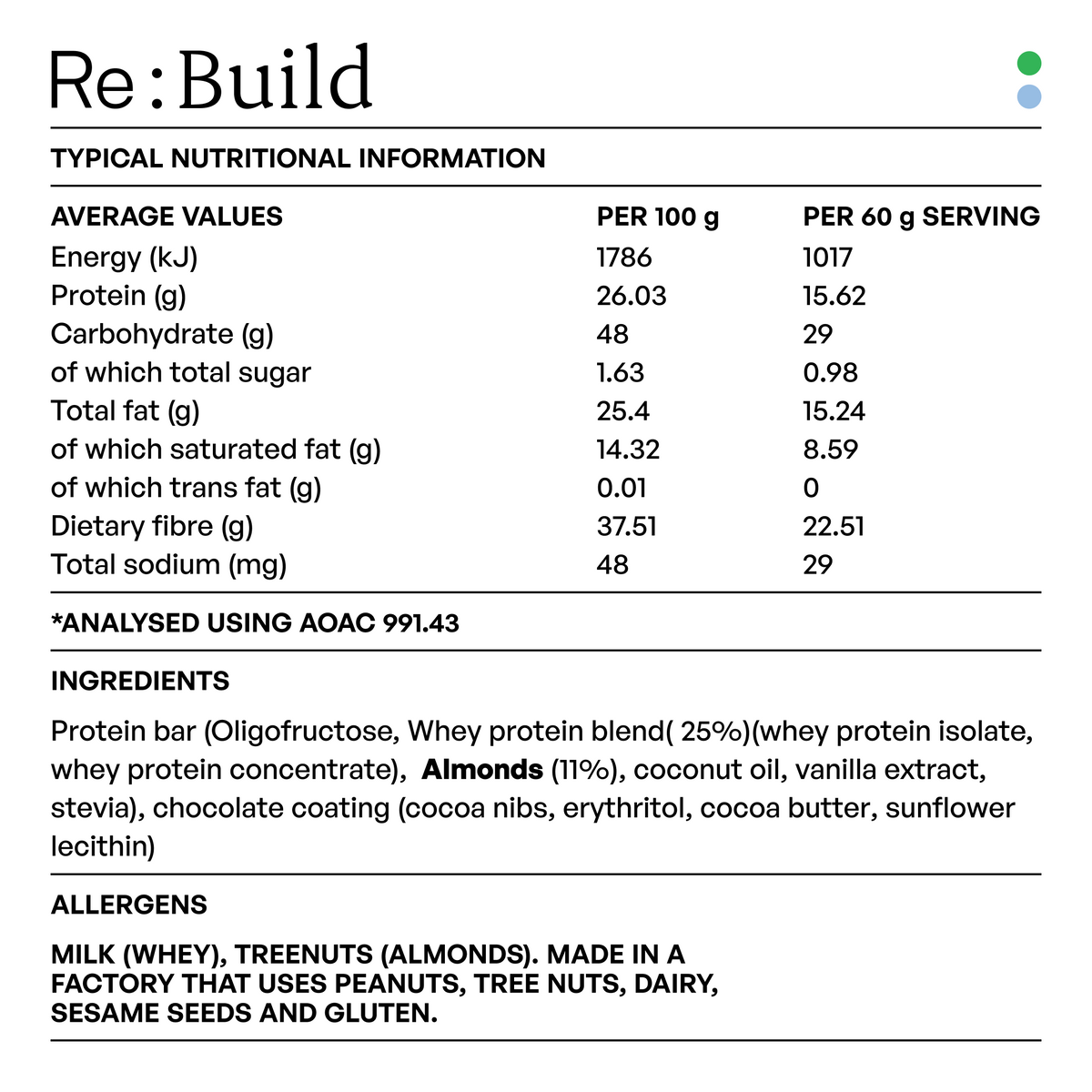 Re:Build protein bar (12 per box)
